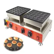 1.77" Mini Commercial Muffin Maker Stainless Steel Pancake Machine 50 Slots 110V