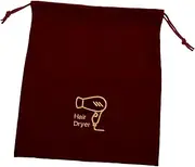 [SAFIGLE] Stylish Velvet Hair Dryer Bag Drawstring Travel Storage for Hair Tools Jewelry and Small Items for Home Travel