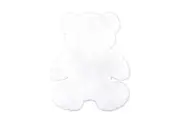 Bear Shaped Carpet Modern Luxury Plush Rugs for Living Room Home Decor-White