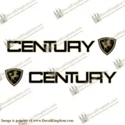 Century Boats Logo w/ Crest Decals (Custom Colors Available) 3M Marine Grade