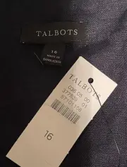 NWT Talbots Women's Jumpsuit Navy Blue With Belt Size 16