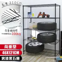 在飛比找momo購物網優惠-【cheaper 居家】荷重型 烤黑 46X121X210C