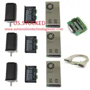 US Ship 3 Axis Nema34 Stepper Motor 1200oz.in 6.0A&Driver CNC Kit Mill CNC Hobby