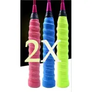 2x Stretchy Anti Slip Racket Bat Overgrip Roll Tennis Badminton Handle Grip Tape