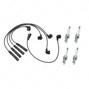 Bosch Leads + 4 Denso Iridium Power Spark Plugs for Toyota Hilux RN85 RN90 RN110