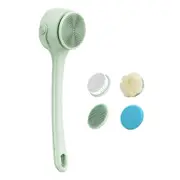 Electric Body Brush Back Scrubber Dual Handle Auto Spinning Waterproof Rotating
