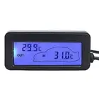 Gauge Meter Car Thermometer Gauge Meter Inside Outside Temperature LCD Display