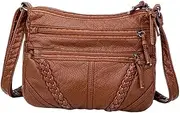 [oshhni] Women Handbags Soft Purse Fashion PU leather Shoulder Bags Travel Bag Ladies crossbody bag