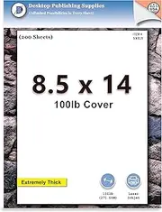 200 Sheets - Extra Thick 8.5'' x 14'' Cardstock White Card for Inkjet or Laser Printers - 100lb Cover 271 gsm Heavy Printer Paper - Matte Finish White - Great for Cards, Menu's, Posters, Covers