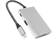 USB C Hub, 10Gbps USB 3.2 Adapter for MacBook, with 3 USB C 3.2, SD/TF 4.0 Card Reader, Compatible with Surface, XPS, PC, Flash Drive, Samsung, Dell and More