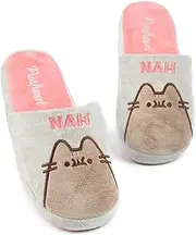 [Pusheen] Womens Slippers Adults Teens Cat Nah or Plush House Shoes