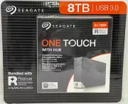 Seagate One Touch 8 TB Hub Desktop External Hard Drive HD USB-C USB 3.0 Ports...