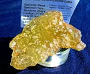 Libyan Desert Glass Meteorite Tektite impact Cintamani( 760 ct)cristobalite Gem