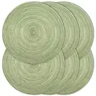 Round Braided Placemats 15 Inch Round Table Mats Set of 6 for Dining Tables N...