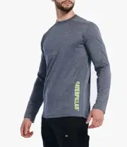 Caterpillar Men's Coolmax Gray Long Sleeve T- Shirt Size L