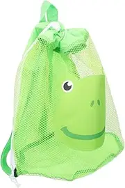 VICASKY Cartoon Mesh Beach Bag Beach Net Bag for Outdoor Sand Toys Storage and Lightweight Boys and Girls Beach Bag for Family Essentials