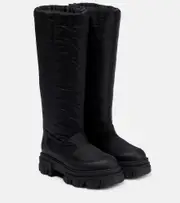 [Gia Borghini] Gia Borghini Gia 19 fabric knee-high boots AU 7.5 black