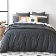 Alex Liddy Edit Quilt Cover 180X210cm - Graphite - Double