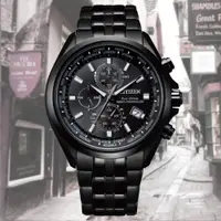 在飛比找PChome24h購物優惠-CITIZEN 星辰 光動能 電波對時 碼表計時紳士腕錶-全