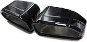 1 Pair Car Exhaust Tip Compatible For BMW X3 X4 G08 30i 2022 Square Exhaust Pipe Tip Black Muffler Tips Welding Exhaust System X Series Nozzle(Black)