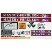 Complete Decal Set/Kit for Massey-Ferguson MF 35 MF35 US Tractor Diesel/Deluxe