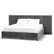 Amado King Sized Bed Frame - Charcoal Velvet