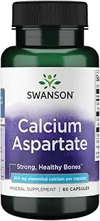 Swanson Calcium Aspartate (200 Milligrams Elemental) 1000 Milligrams 60 Capsules