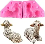 3D Sheep Silicone Candle Mold Goat Mold Polymer Clay Molds DIY Chocolate Candy Fondant Gumpaste Mould Cake Decorating Tools