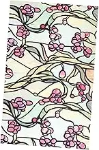 1Pc Flower Pattern Glass Decals for Windows Decorative Window Pasters Easy Installation Smooth Surface No Sticky Residue for Home and Office Decor