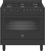 Bertazzoni 90cm Duel Fuel Upright Cooker Black