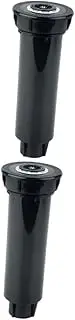 BUTIFULSIC 2pcs Retractable Lawn Sprinkler Automatic Water Sprinkler for Garden Irrigation Spray Angle Durable Material Efficient Twin Spray Nozzle for Uniform Watering