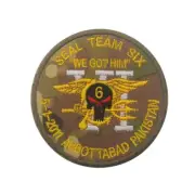 FABULOUS SEAL TEAM SIX "WE GOT HIM" (BIN LADEN) EMBROIDERED HOOK AND LOOP PATCH.
