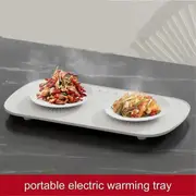 Food Electric Warming Plate Warmer Hot Placemat Plate Placemat Long Lasting Warming Plates for Home Dinner Plate White