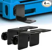 Fistihon 4x Shipping Container Anchors Side Twist Locks Heavy-Duty Steel Black