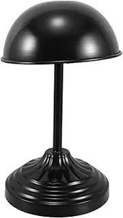 ULTECHNOVO Creative Iron Art Hat Display Stand Black Storage Rack for Baseball Caps Wigs and Cosplay Masks Sturdy and Lightweight Design with Wide Base for Home Salon and Boutique Use