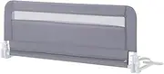 BABY JOY Bed Rail Guard for Toddlers, 100 CM Foldable Baby Bed Rail w/Removable & Washable Cover & Safety Strap for Crib, Twin, Double, Queen & King Size Bed, Swing Down Safety Bedrail