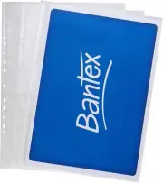 Bantex Pocket Polypropylene Multipunched Top-opening 120 Micron Vertical A3 Clea
