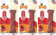 X's 3 Nylabone Bone Pup Chew Power Chewer Frenzy Beef Jerky Petite Dog Toy 15 Lb
