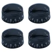 4 Pcs Control Speed Knobs Black Electric Guitar bass Volume Tone Control Knobs
