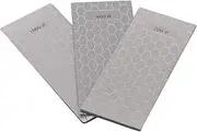 3 Pieces Diamond Sharpening Stone Honeycomb Surface Plate for Scissors Knife Outdoor Kitchen Sharpening Tools