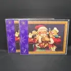 Christopher Radko "Four Santas" Placemats 2x4 pcs set (Total of 8 Mats) NIB VTG