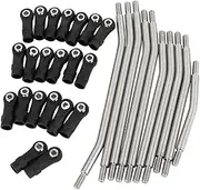 313mm Wheelbase 10Pcs Stainless Steel Link Rod Linkage for 1/10 RC Axial SCX10 II AX90046 AX90047 Rock Crawlers Metal Upgrade Parts
