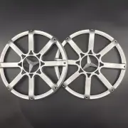 A Pair 8" ABS Speaker Covers Grilles For Car Audio DJ PA Speakers Silver Gray