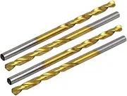 Aexit 3.3mm (Tool holder) Drilling Dia Titanium Plated 2-Flute Straight drill hole Twist Drill (46ry387qf137) Bit 4pcs