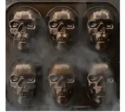 Nordic Ware Haunted Skull Cakelet Pan Halloween - 6 Cavities BakeWare Mold