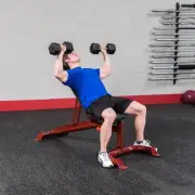 Home Gym Incline Decline Bench for Free Weights or Bar Adjustable Seat Press Fly