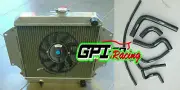 For SUZUKI SIERRA Radiator+Fan+Black hoses 1.0 1.3 SJ410/413 1981-1996 Alloy MT