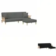 2-Seater Sofa Bed with Pillows and Footstool Day Bed Couch Settee Velvet vidaXL