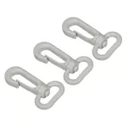 3pcs Plastic Swivel Snap Hook Lobster Clasp Buckle for Webbing Strap Light Gray