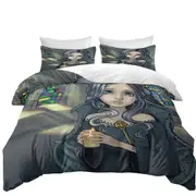 Dark Art Goth Alannah the Cathedral Caretaker Girl Quilt Cover